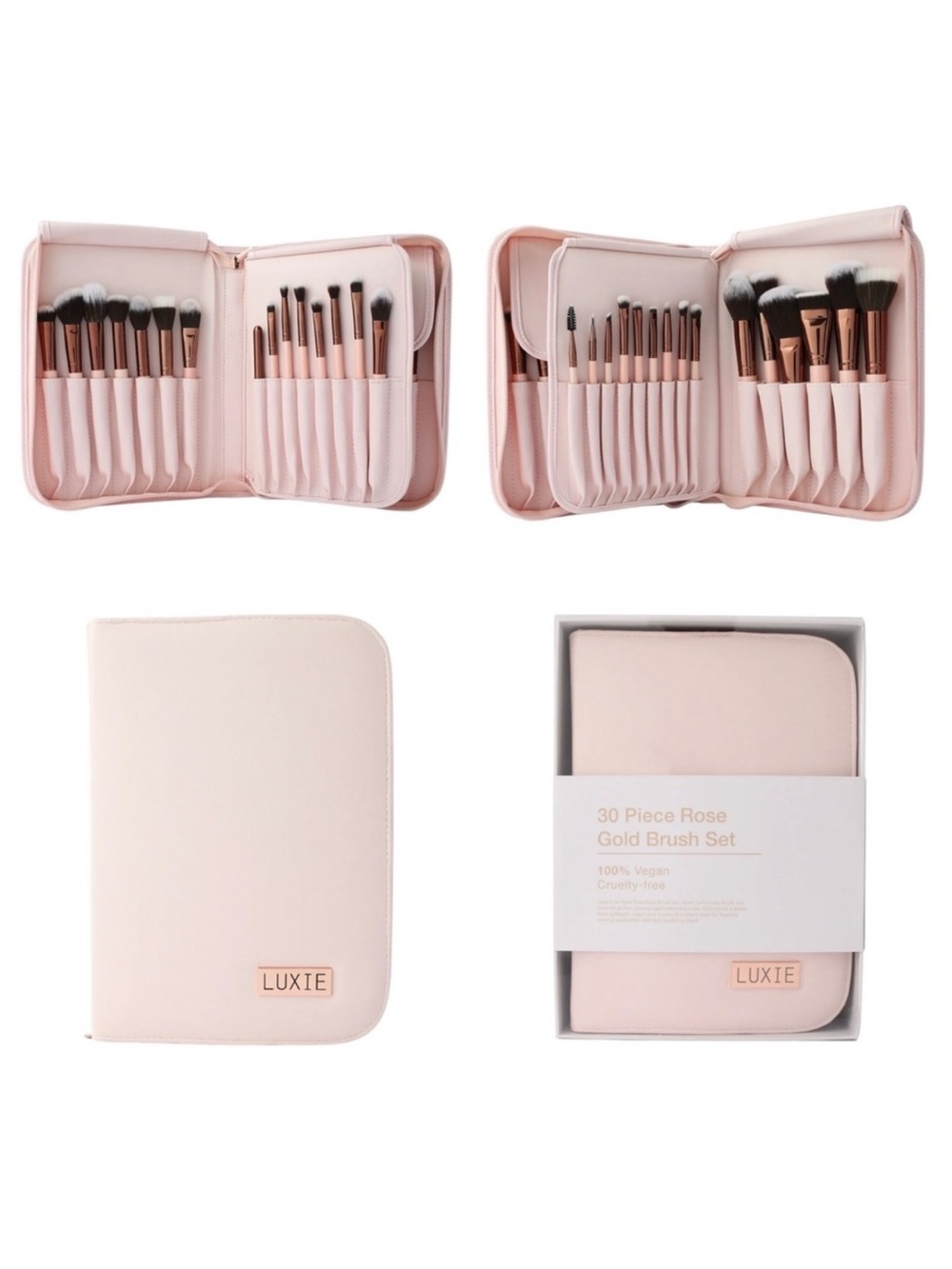 Luxie 30 Piece Brush Set in Signature Rose Gold